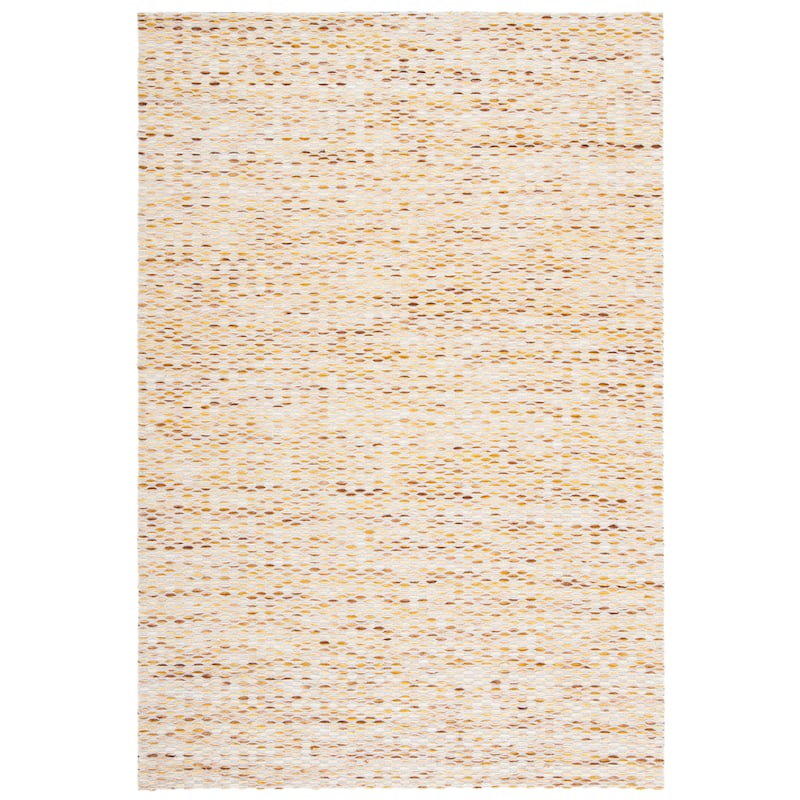 SAFAVIEH Marbella Imcke Wool Rug - 6' Square - Yellow/Ivory
