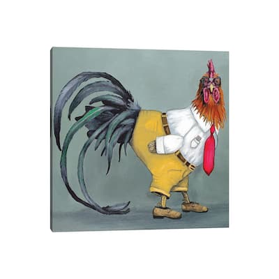 iCanvas "Nerd Rooster" by Eric Fausnacht Canvas Print