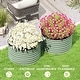 preview thumbnail 25 of 25, Outsunny Galvanized Raised Garden Bed Set of 2, Planters for Outdoor Plants with Safety Edging, Easy-to-assemble Stock Tanks