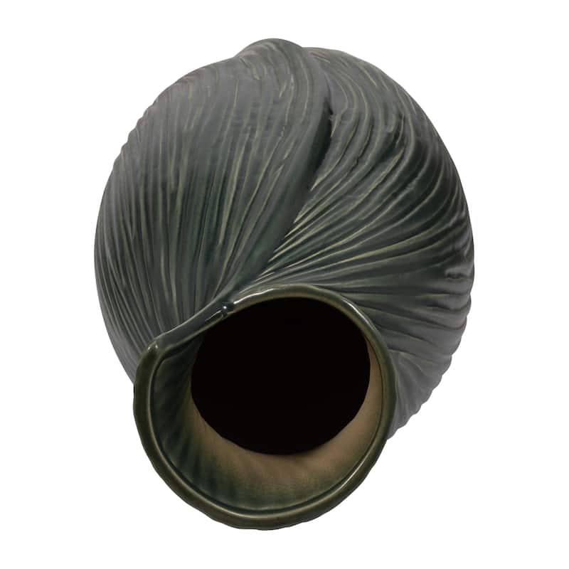 Ceramic Stylish Rubpert Contemporary Vase - Green