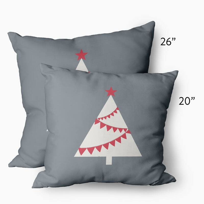 Garland Tree Christmas Decorative Throw Pillow