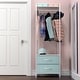 preview thumbnail 4 of 3, Clothing Rack with 2 Drawers - Tall Closet Stand Dresser for Bedroom