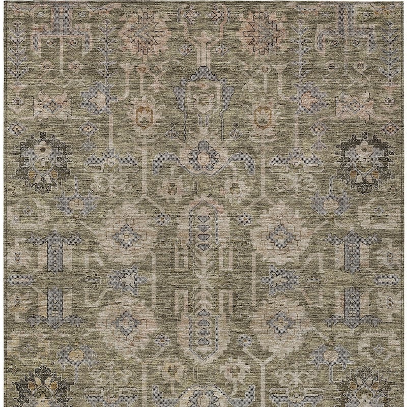HomeRoots Oriental Traditional Rectangle Outdoor Rug