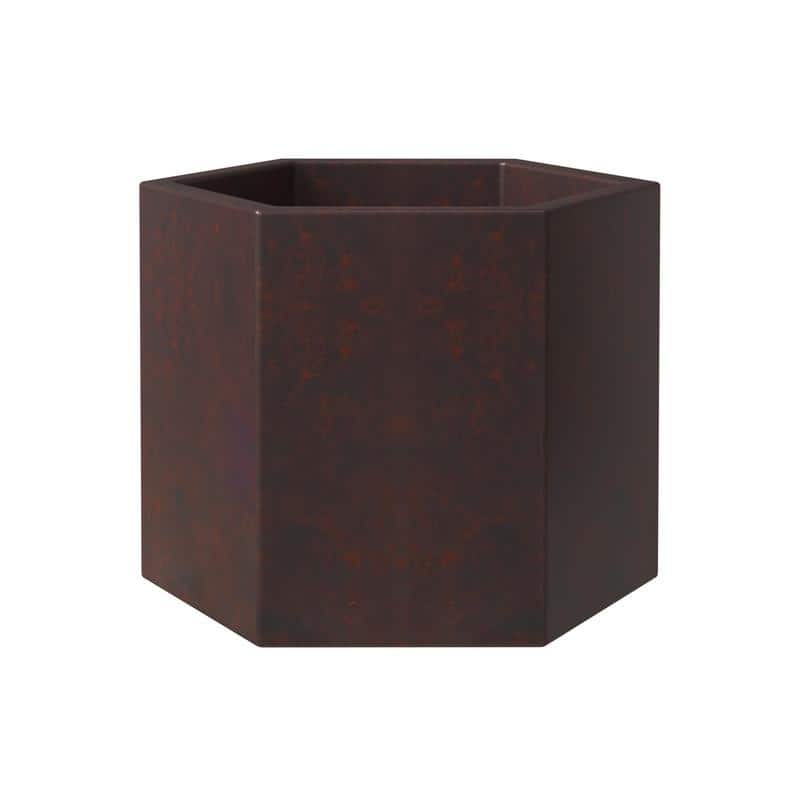 Thicket Hexagonal Lightweight Urn Fiberstone MgO Planter Pot with Drainage for Indoor Outdoor Home Office Porch Yard Garden