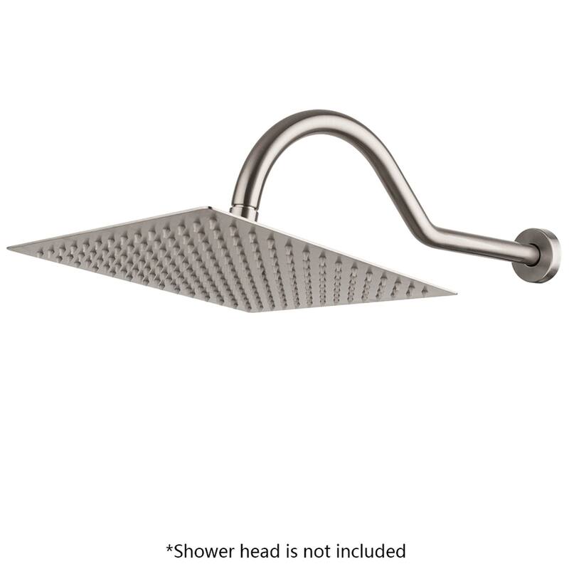 17 Inch Shower Arm Solid S Shape Shower Extender Reach Gooseneck with Flange On Sale Bed