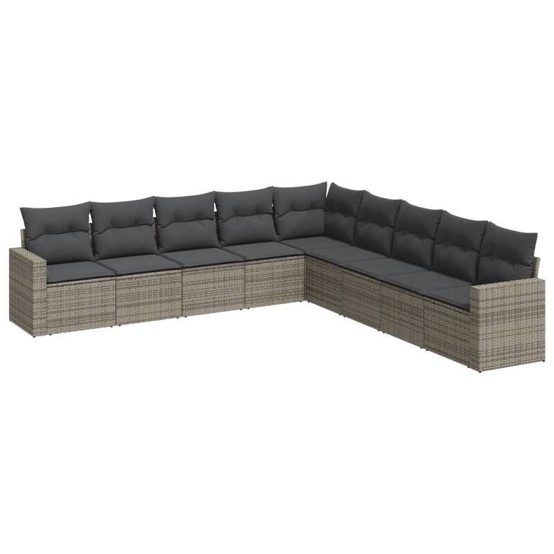 vidaXL Garden Sofa Set Dark Grey, Grey - 24.4 x 25.8 x 27.2