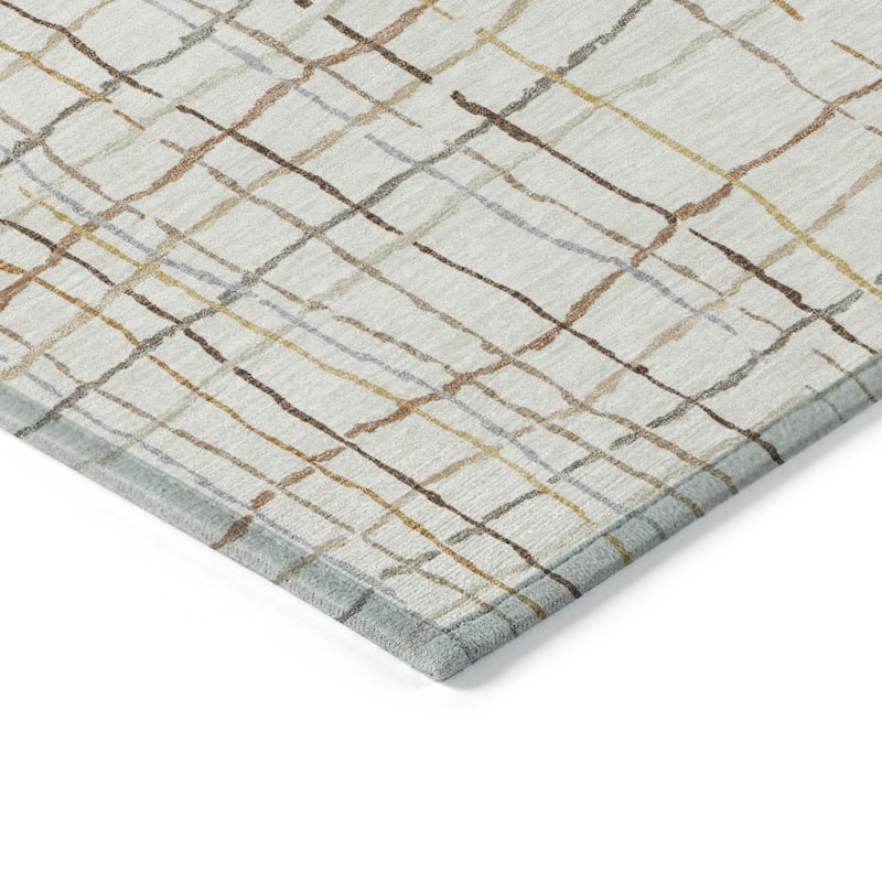 Machine Washable Indoor/ Outdoor Modern Century Chantille Rug