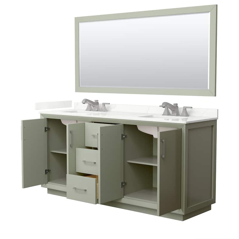 Wyndham Collection WCF414172D-QTZ-US3M70 Strada 72" Free Standing