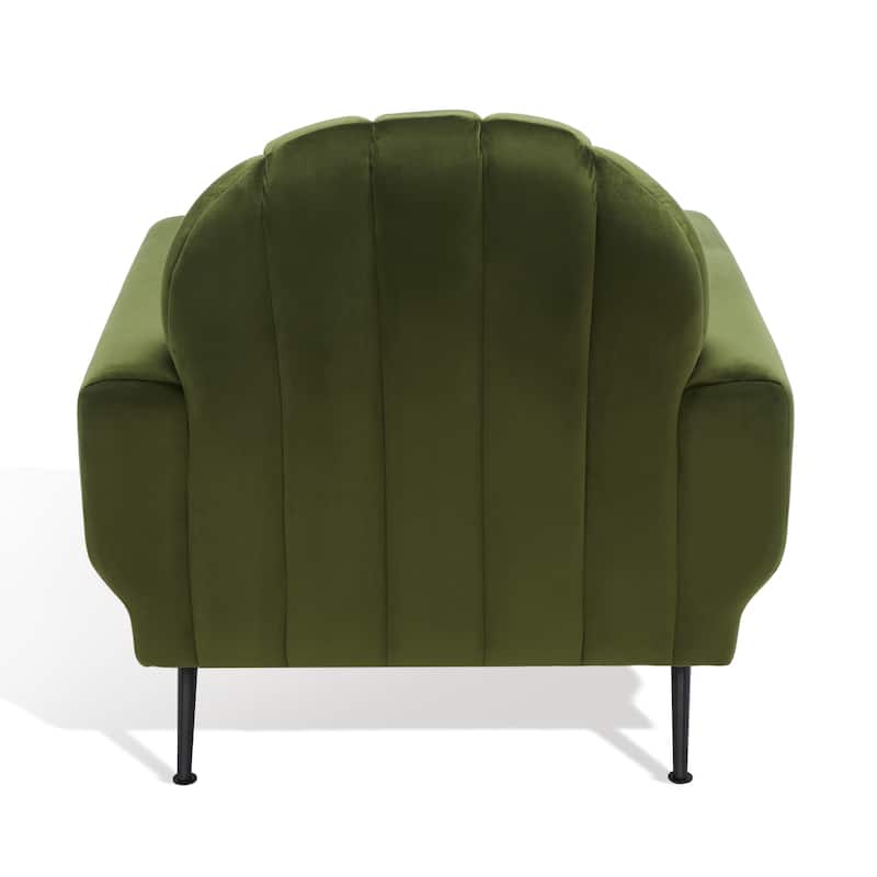 SAFAVIEH Couture Sassa Channel Tufted Accent Chair - 33" W x 34" D x 32" H - 33Wx34Dx32H