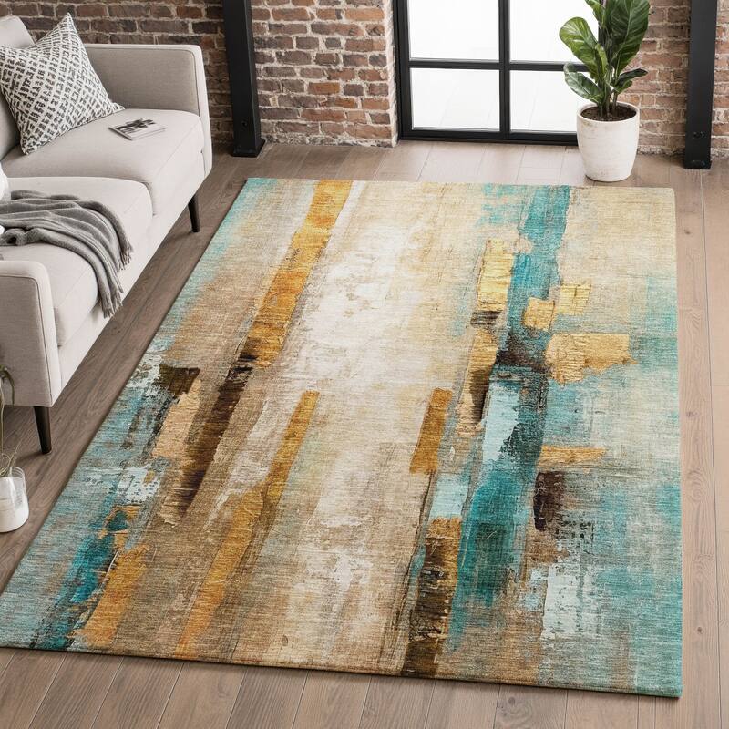 Premium Washable Super Soft Contemporary Mayfield Rug - Beige - 10' x 14'