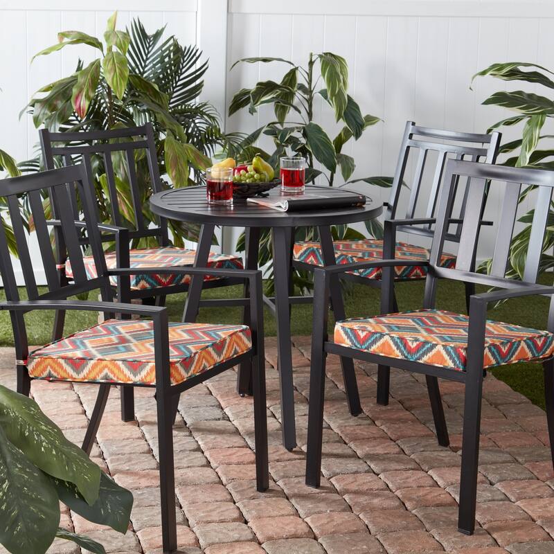 Greendale Home Fashions 18-Inch Square Outdoor Chair Pad (4-Pack)