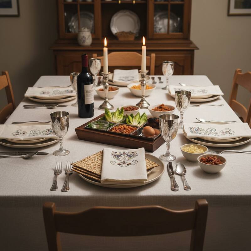 Nambe Holiday Collection Geo Seder Plate