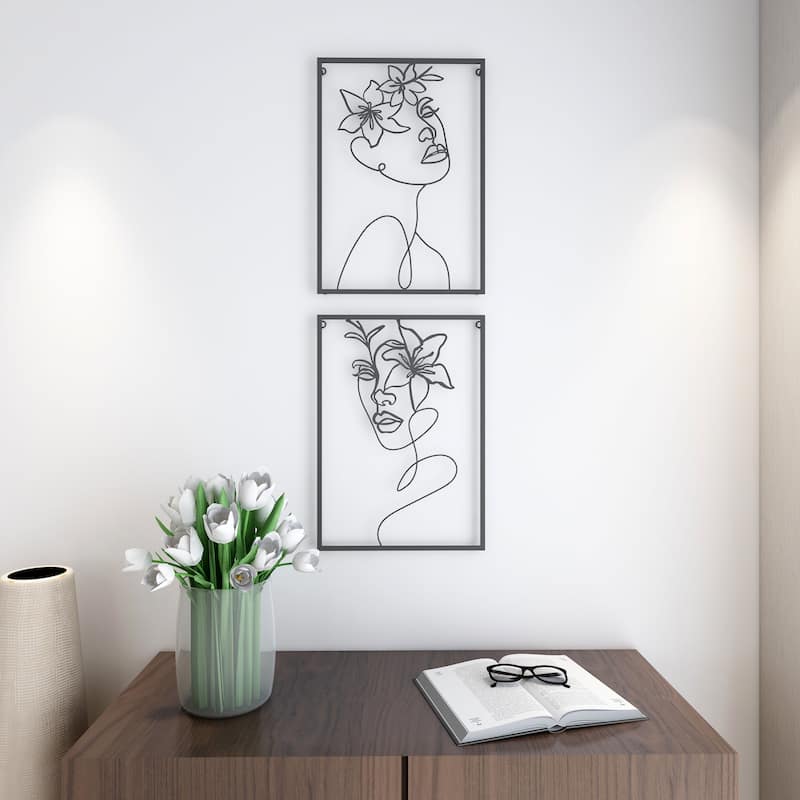 Haven & Holly, Floral Metal Wall Decor