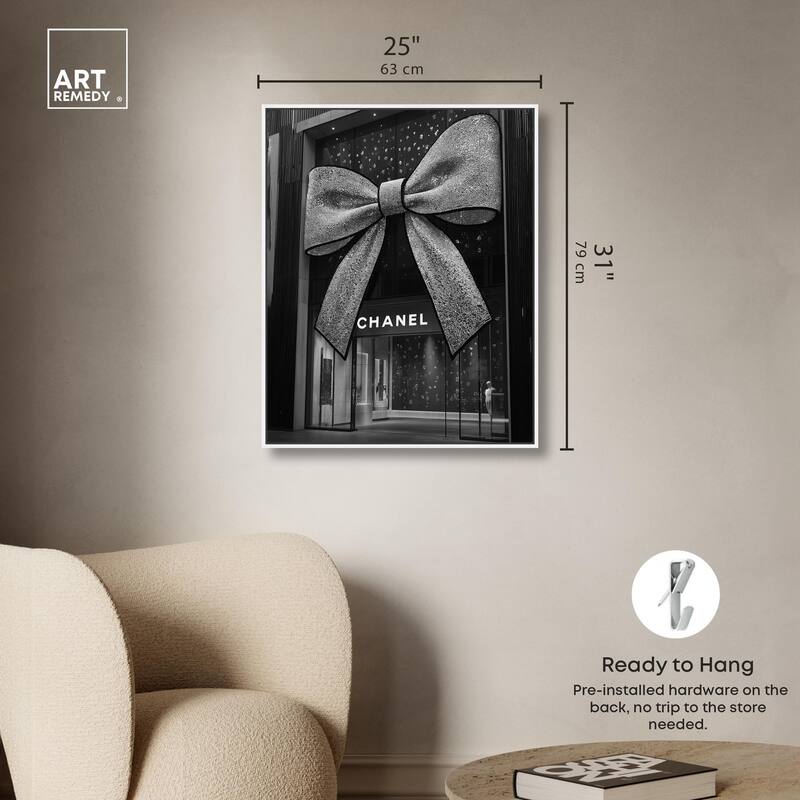 Big Bow Noir Store Canvas by Art Remedy