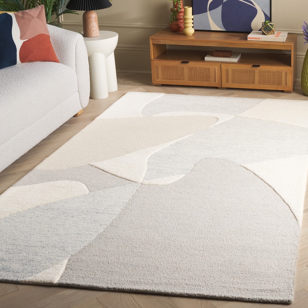 SAFAVIEH Handmade Ebony Rimah Modern & Contemporary Wool Rug