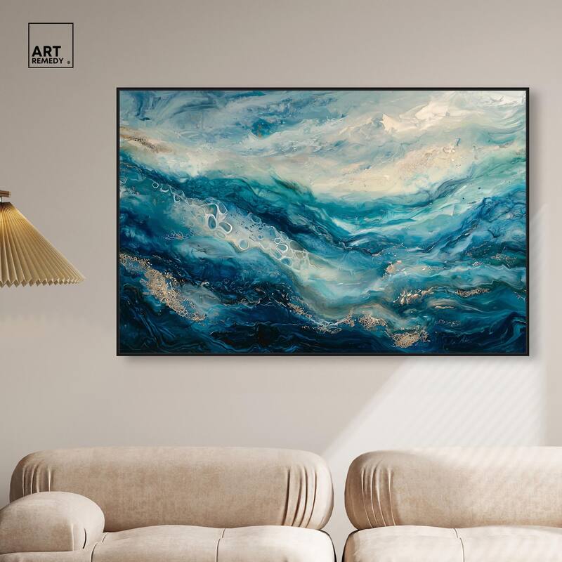 Jeweled Waters Canvas by Art Remedy