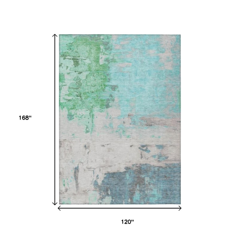 HomeRoots Abstract Transitional Rectangle Outdoor Rug