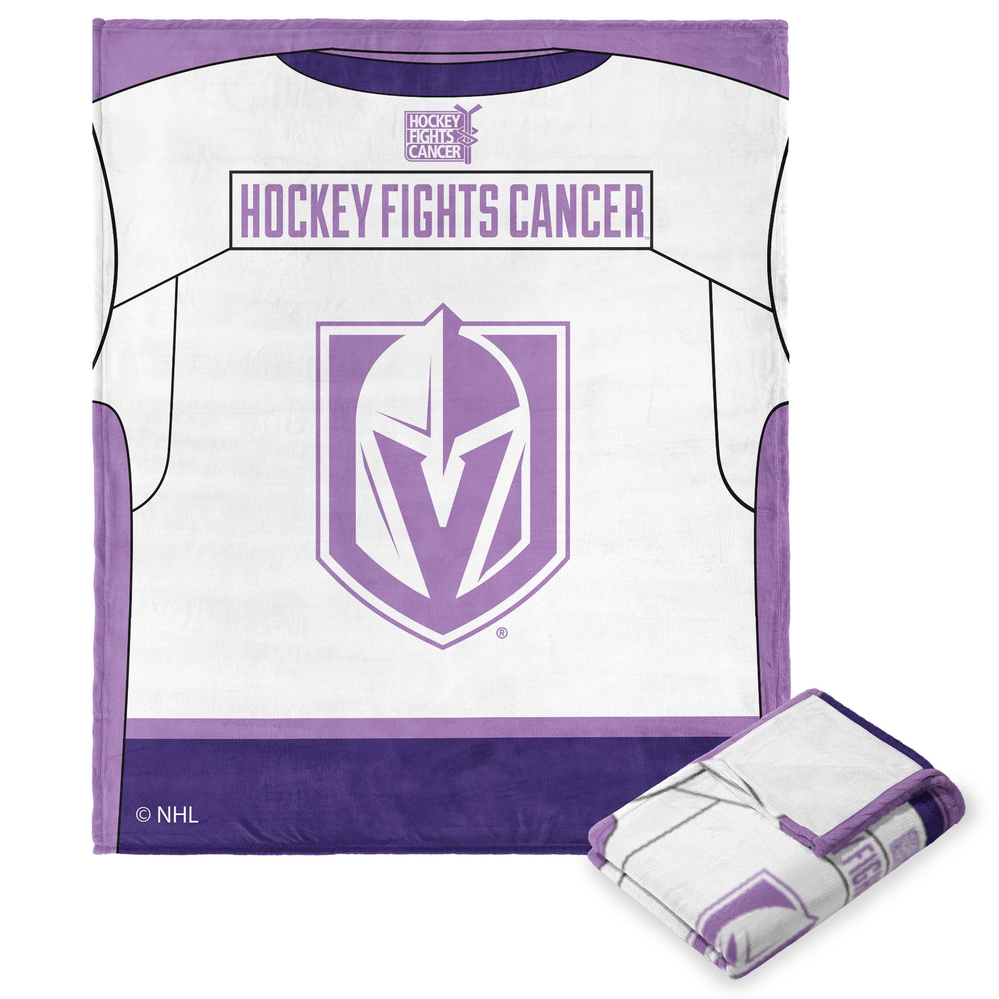 NHL Hockey Fights Cancer Jersey Golden Knights Silk Touch Throw Bed Bath Beyond 39414536
