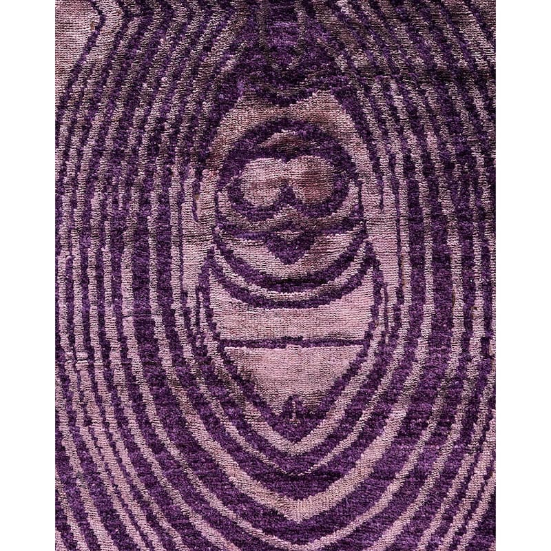 Contemporary Overdyed Wool Hand Knotted Area Rug - 5' 0" x 6' 6"