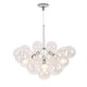 preview thumbnail 3 of 9, 6-Light Cluster Glass Globe Bubble Chandelier - 25in White