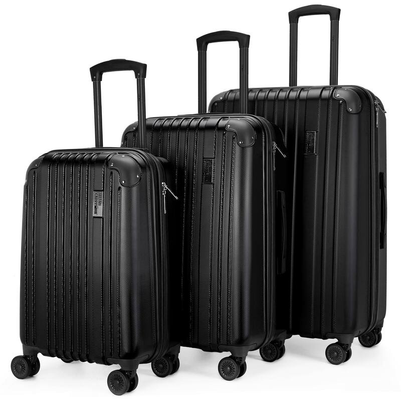 Miami CarryOn Collins 3 Piece Expandable Retro Spinner Luggage Set