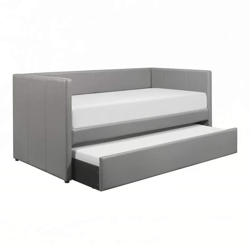 Upholstered Contemporary Daybed with Trundle