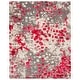 preview thumbnail 81 of 106, SAFAVIEH Monaco Shiloh Boho Abstract Modern Watercolor Area Rug 8' x 10' - Grey/Fuchsia - Rectangle