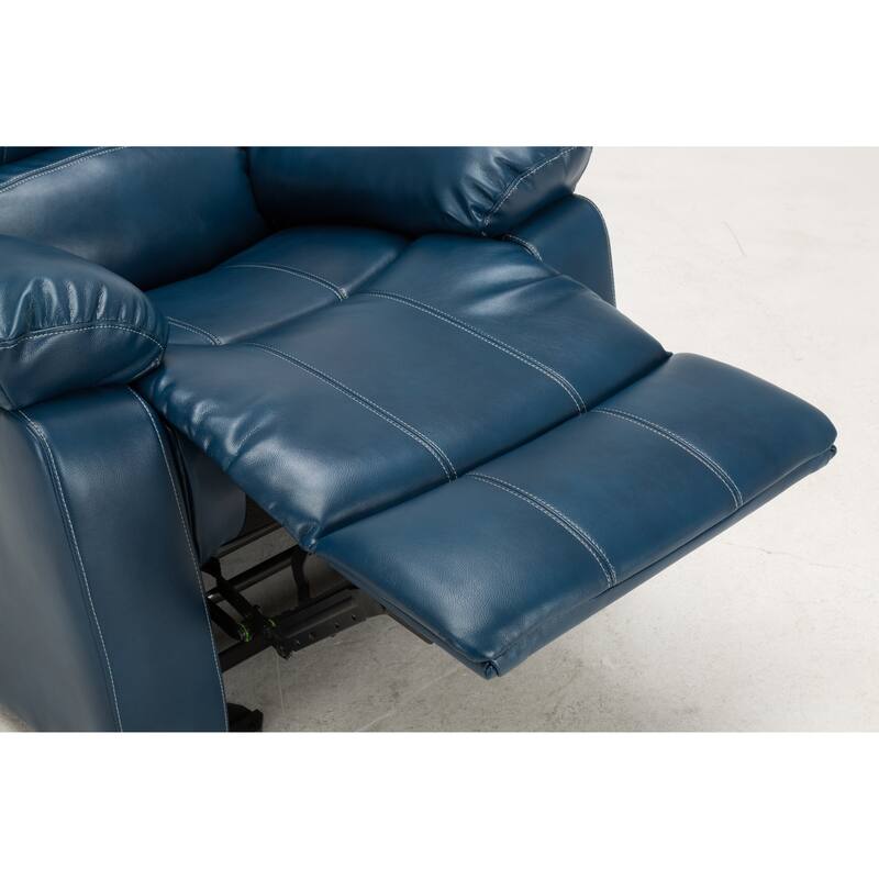 Charlotte Navy Blue Leather Gel Recliner
