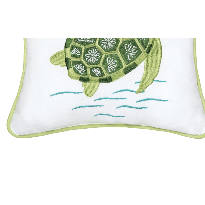 Green Turtle Small/Petite Accent Pillow