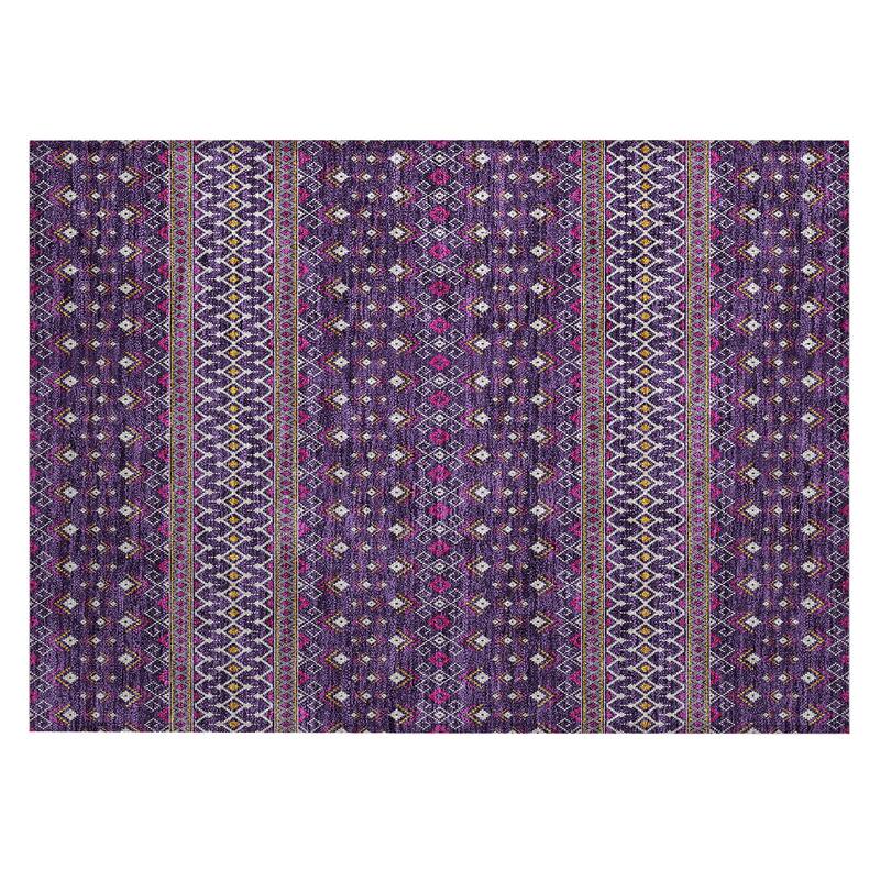 Machine Washable Indoor/ Outdoor Chantille Boho Morrocan Rug