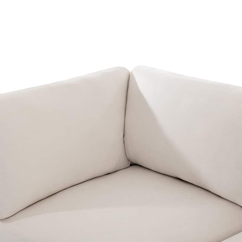 6-Seater U-Shape Sectional Sofa with Ottomans