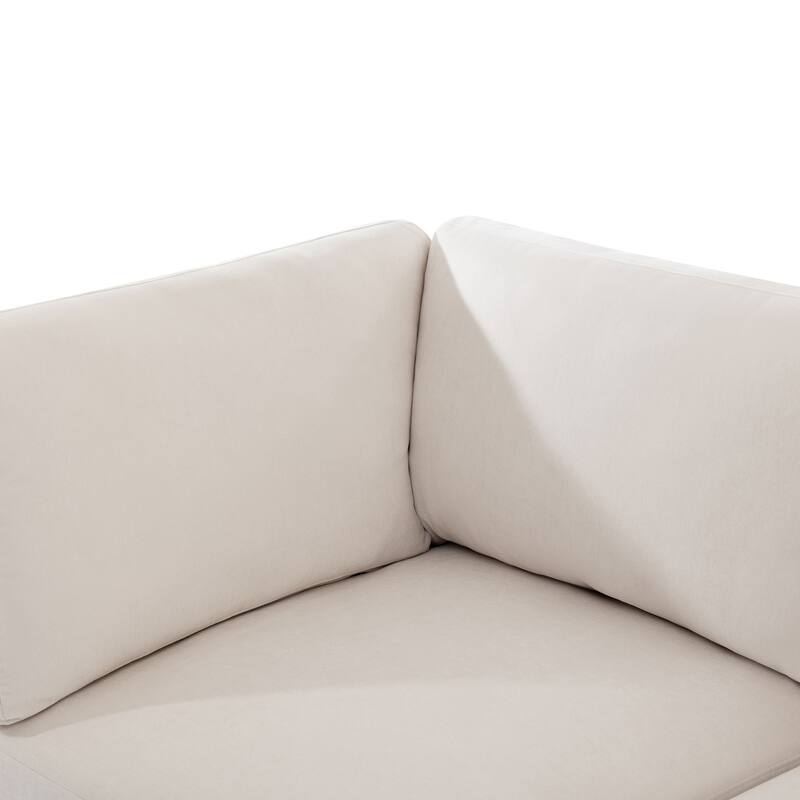 Modern Style U Shape Sectional Sofa with Ottoman,Living Room Couches with Flexible Combination