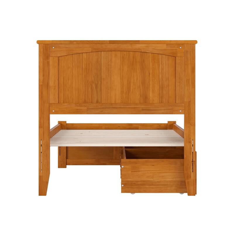 Nantucket Platform Bed with Footboard and Storage Drawers