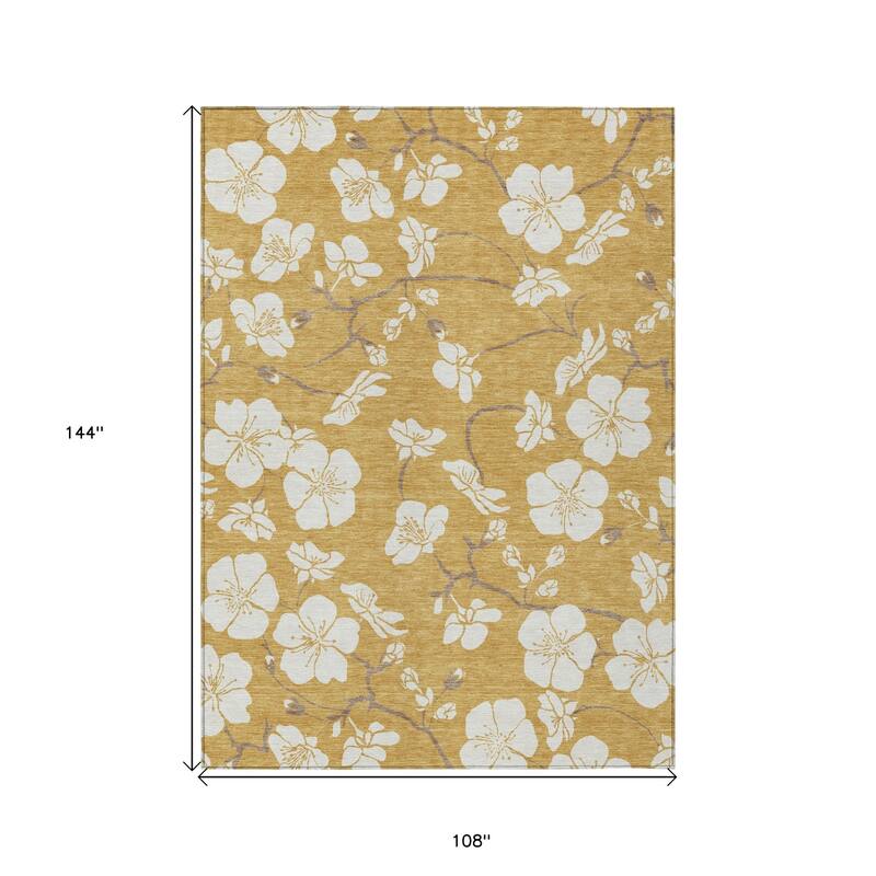 HomeRoots Floral Transitional Rectangle Outdoor Rug