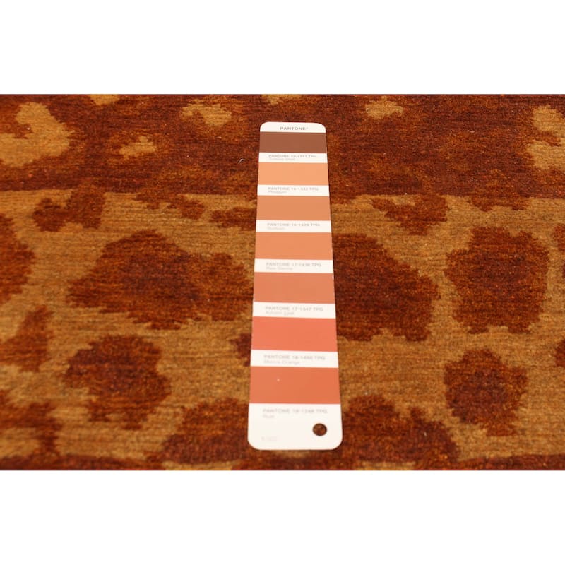 ECARPETGALLERY Hand-knotted Opulence Copper Wool Rug - 4'1 x 9'0
