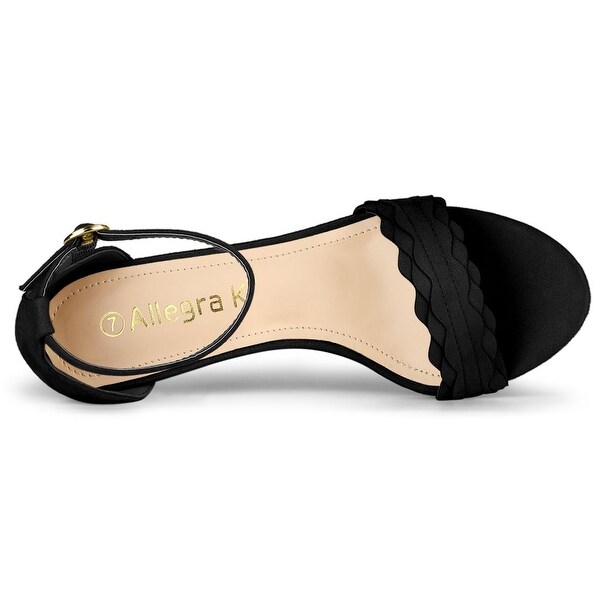 ankle strap block heel flats