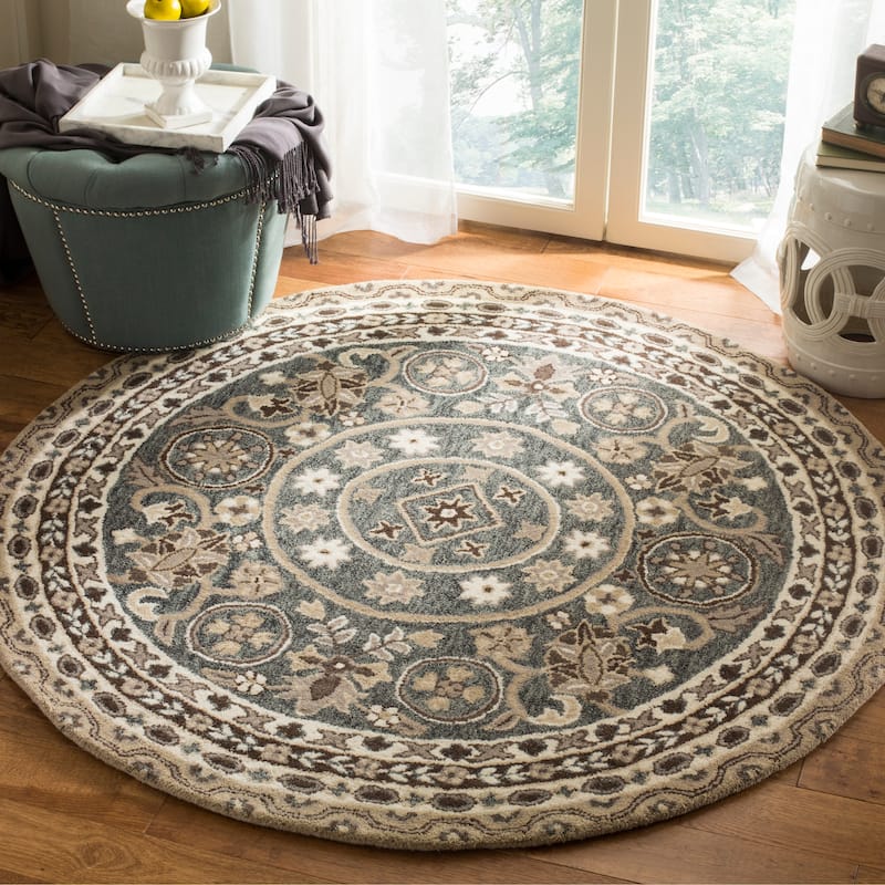 SAFAVIEH Handmade Bella Jakoba Modern Floral Wool Rug