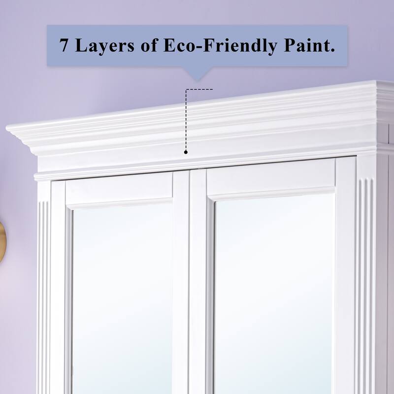 40"W X30"H Surface Mount Solid Wood Framed Medicine Cabinet With Soft-close door And Wooden Shelves