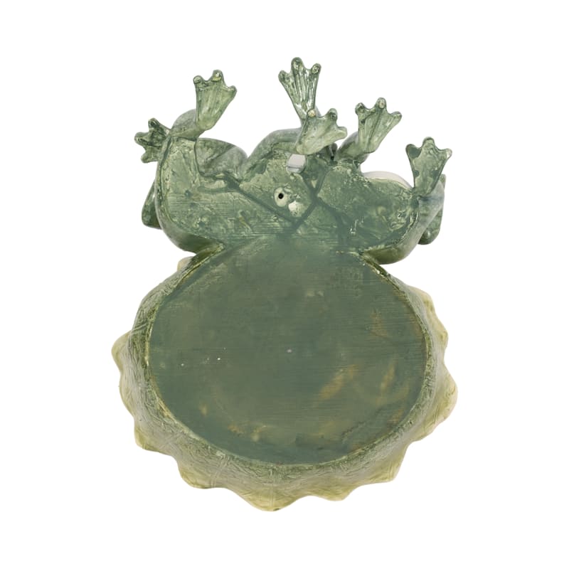 Sagebrook Home Green Polyresin 12" Three Sitting Frogs Planter - 11" x 12" x 8"