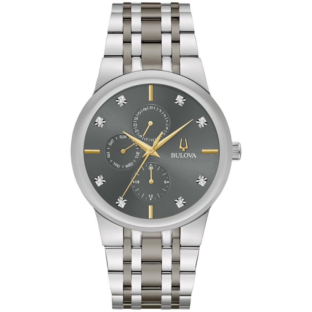 Bulova Men's Modern Diamond Grey Dial Watch - 98D186 - 6 (36)