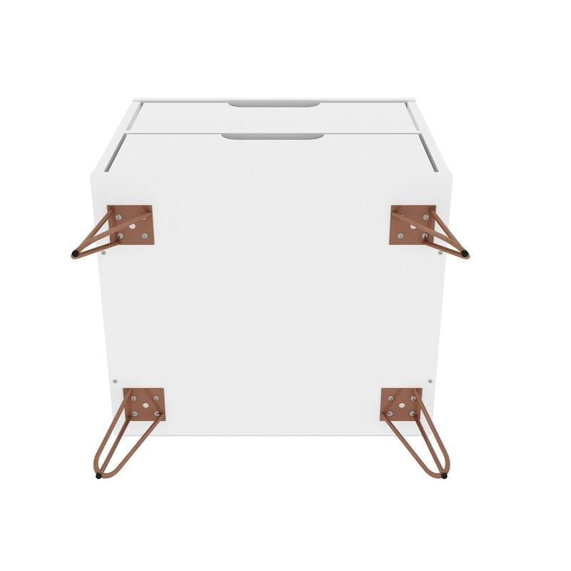 Manhattan Comfort Rockefeller 2-Drawer Nightstand (Set of 2)