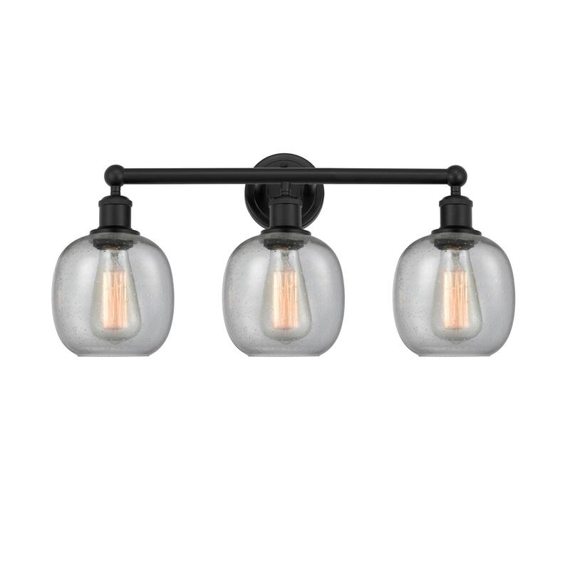 Innovations Lighting 616-3W-12-24 Belfast Vanity Belfast 3 Light 24" - Matte Black / Seedy