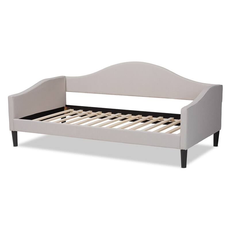 Milligan Modern & Contemporary Beige Fabric Upholstered Wood Daybed