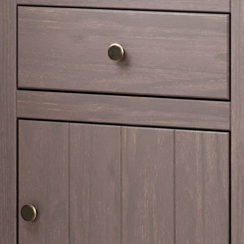 Gray 1 Drawer 21 in. W Nightstand with Sturdy Hardware and Ample Storage