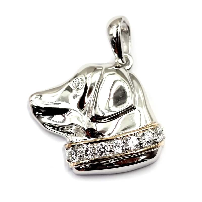 925 Sterling Silver White Natural Zircon Pendant