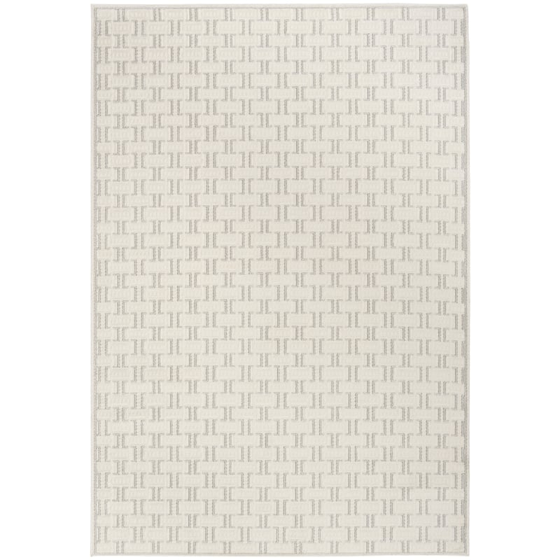 Nourison Nordic Indoor only Grey Geometric Area Rug - 4' x 6' - Ivory/Grey
