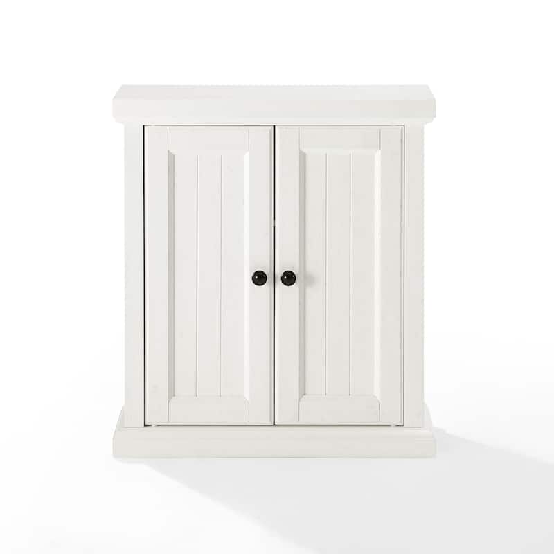 Crosley Seaside Wall Cabinet Distressed White
