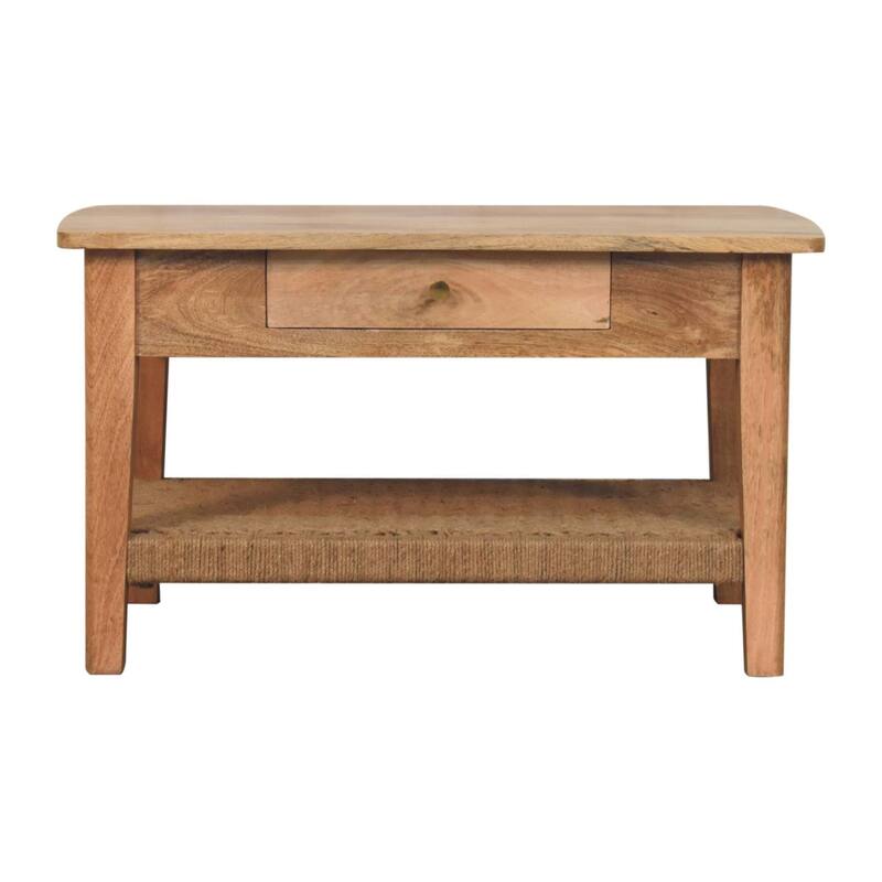Artisan Furniture Solid Wood Rope 1 Drawer Coffee Table - Oak
