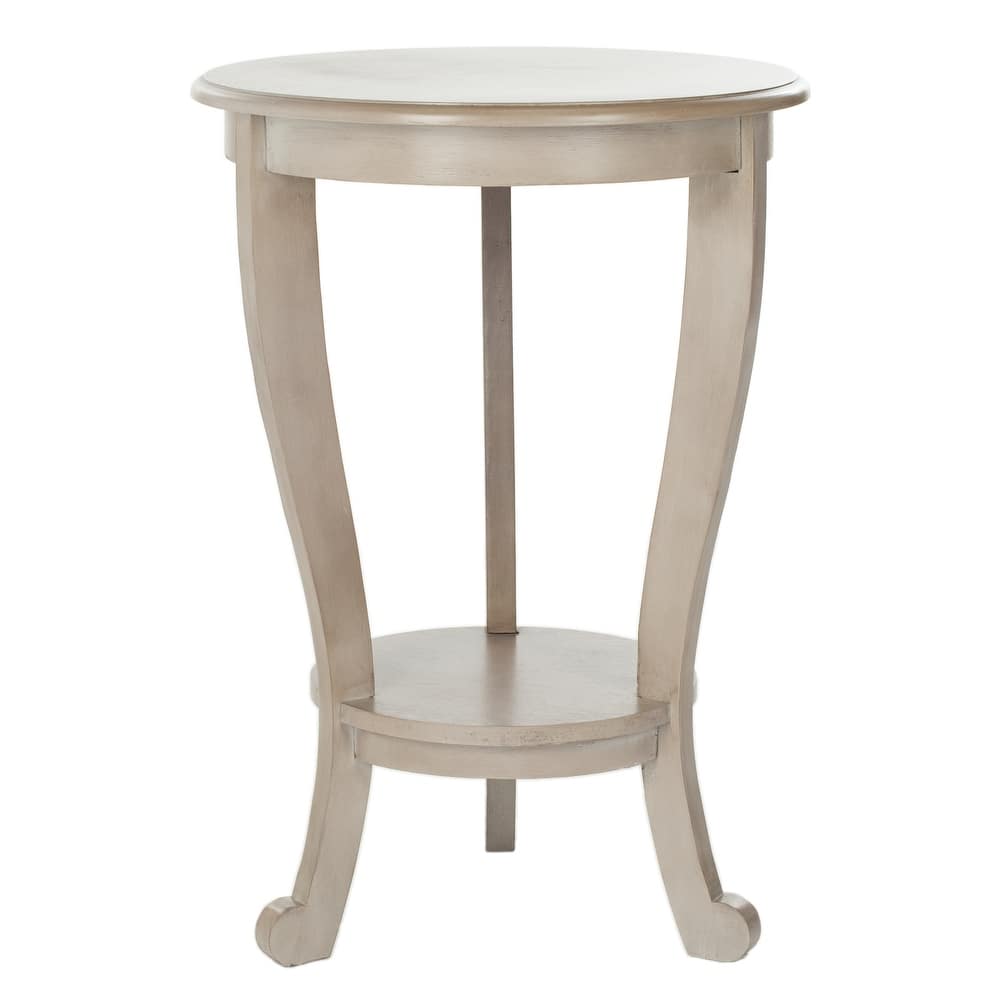 SAFAVIEH Carlotta Grey Pedestal Side Table - 18.1" x 18.1" x 26" - 18"W x 18"D x 26"H