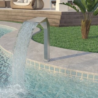 vidaXL Pool Fountain Stainless Steel 10.2 Waterfall Feature Garden Decor 